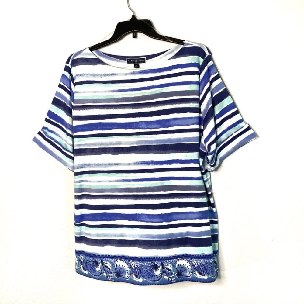 NWT Karen Scott Plus Cotton T-shirt